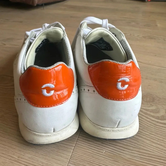 Duca Del Cosma La Spezia II - White/Orange size 10 golf shoe men’s - Picture 6 of 7